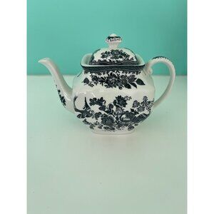 Johnson Brothers Asiatic Pheasant Teapot And Lid Black Collectible